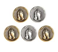 JEWEDECO Vintage en Alliage Épingles à Poitrine Élégantes Lot de 5 Forme Main en Prière Couleur Aléatoire pour Décoration de Vêtements et Paquet Lors de Célébrations