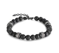 Jeweidea Bracelet Homme Personnalisé avec Prenom Bracelet Pierre de Lave Perle Homme avec Gravure Bracelet Acier Inoxydable Bijoux Homme Cadeau Fête des Pères Anniversaire