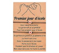 Jeweidea Bracelet Mère Fille d'Amitié pour 2 - Meilleure Amie, Retour à École, Coeur Dinosaure - Cadeau Maman, Bijoux en Commun pour Enfant