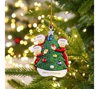 Jeweidea Decoration Sapin de Noel Personnalisé avec Noms Noel Sapin Pendentif en Bois 2024 Boule de Noël pour Maison, Cheminée, Intérieur Cadeaux de Noël (A-Noms 3)