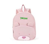 Jeweidea Sac à Dos Enfant Personnalisés avec Prénom Cartable Maternelle Primaire Fille Garçons avec Papillon Ours Sac école Maternelle pour Filles Garçons (Rose)