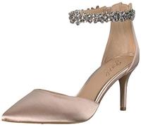 Jewel Badgley Mischka Raleigh Chaussures en Satin Champagne, Beige (Champagne satiné.), 39 EU