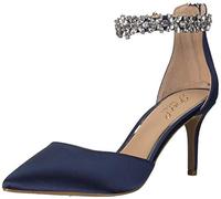 Jewel Badgley Mischka Raleigh Chaussures en Satin pour Femme Bleu Marine, Bleu (Bleu Marine satiné), 39 EU