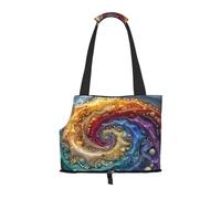 Jeweled Sac à main pour chien Motif vague d'eau Sac fourre-tout pour petits chiens, chats et chiots