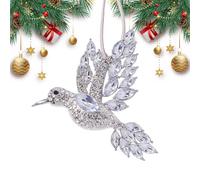 Jeweled Trinket - Glittering Avian Holiday Adornment, Sparkling Window Decoration, Wildlife Charm, Feathered Creature Present, Mother Female Grandmother Gift, Outdoor Indoor