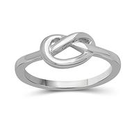 JEWELEXCESS Bague d'amitié en argent sterling avec nœud d'amour pour femme | Bague de promesse délicate en argent sterling pour femme | Bague nœud celtique en argent pour femme, Métal, Non connu