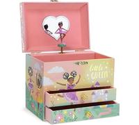 Jewelkeeper - Boîte à Bijoux Musicale avec 2 tiroirs coulissants, design petite reine ballerine - Mélodie Le Lac des Cygnes