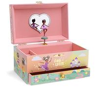 Jewelkeeper - Boîte à Bijoux Musicale pour filles avec un tiroir coulissant et une ballerine noire, design petite reine - Mélodie Somewhere Beautiful Dreamer