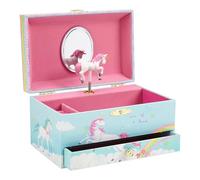 Jewelkeeper - Boîte à Musique Licorne Arc-en-Ciel & Parure assortie pour petites filles - 3 Cadeaux Licorne pour filles