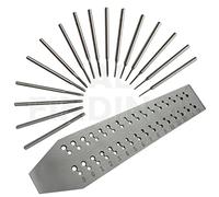 Jewellers Tools Lot de 16 tarauds et filières sans tarauds de 0,3 mm à 2 mm et matrices de réparation pour montre