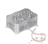 Jewellery Box - Rosary Necklace Box | Vintage Rosaryy Case, Portable Travel Jewellery Case, Vintage Rosary Necklace Holder Container, Wedding Ring Holder Holder For Wedding Ring, Bracelet