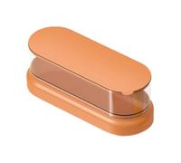 Jewellery Cleaner, Electric Jewelry Cleaner Machine, Ultrasonic Cleaning Device, Professional Multifunctional Vibration Wash Box for Glasses, Watches, Sturdy Design, Orange Color