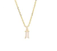 Jewellery Sets,French Elegant Small Square Diamond S925 14K Plated Necklace Shiny Zirconcle Cwjewelry Gift