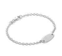 jewellerybox Bracelet Identité pour Enfants en Argent 925/1000 15,2cm - A Graver