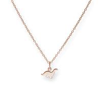 jewellerybox Collier petit dinosaure en argent sterling plaqué or rose 18"