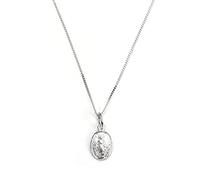 jewellerybox Pendentif Médaille Miraculeuse en Or Blanc 9 Carats