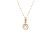 jewellerybox Petit Pendentif Empreinte de Patte Or Jaune 9 Carats