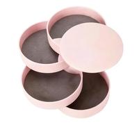 Jewelry Box - Keeps Earrings Tidy And Easy To Find | 4-Layer Rotating Trinket Storage + Compact Tray Case With Lid | For Women Girls Ladies Mothers Collectors Bedroom Bathroom Nightstand Dresser Home