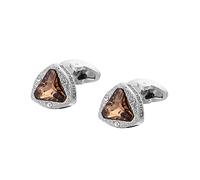 Jewelry Cufflinks Men's Shirt Cufflinks Crystal Champagne Triangle Vintage Pattern French Cufflinks Men's Business Shirt Cuff Screws