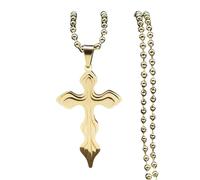 Jewelry New 2025 Arrival Catholic Cross 3 Layers Pendant Necklace for Women Stainless Steel Color Religious Holy Lord Chain Necklaces Jewelry Collar with for You Accessories Trendy Creative Gift