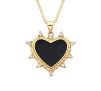 Jewelry New 2025 New Europe America Heart Pendante Pendant Huile Collier pour Les Femmes Micro-Racker Chain Chaine de Bijoux avec pour Vos Accessoires