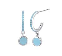 jewelry New 2025 Vintage Elegant Round Natural Turquoise Female Drop Earrings For Women Anniversary Jewelry With For You Fashion Accessories eative Gift jewel