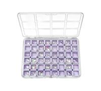 Jewelry Organizer Case, Nail Supplies Storage Box, Strong Transparent Grid Design, DIY Craft Storage, Compact Lightweight Container, Suitable for Beads Girls Home Bedroom Closet School Dorm Travel