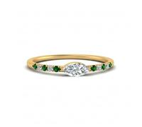 Jewelryonclick Choisissez Votre Pierre précieuse Bague de Mariage délicate est Ouest plaqué Or Jaune Marquise façonner Petites bagues de fiançailles Pierre de Naissance Taglia 47 Alla 70