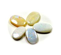Jewelryonclick Naturel Australie Opale De Feu Total 10 Carat 5 Pcs Vrac Pierre Lot Ovale Pierre De Naissance En Gros