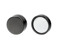JewelryWe 12mm Paire Boucle d'oreille Punk Rock Magnétique Clips Pince Non Piercing Sans Trou Rond Homme Femme