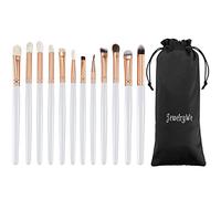 JewelryWe 12PCS Professionnel Pinceaux-Brosse de Maquillage Brush Cosmétique Beauté & Make-up Manche Blanc