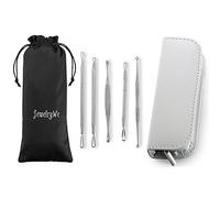 JewelryWe 5PCS Outil Extracteur Professional de Comédon Acné Extraction Pimple Extractor Point Noir Blanc Boutons d'Acné Acier Inoxydable