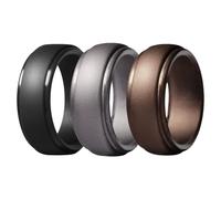 JewelryWe Bague Homme Garçon Silicone: 3pcs Bague Sport Homme Simple Doux Anneau Multicolore - Cadeau Homme Anniversaire St Valentin