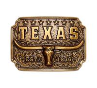 JewelryWe Boucle de Ceinture Homme Cowboy Western: Boucle Ceinture Style Vintage Texas avec Motif Tête de Taureau et Alliage Durable, Accessoire Mode pour Jeans, Costumes et Fêtes Thématiques