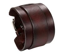 JewelryWe Bracelet Homme Cuir Manchette Viking Biker Enveloppez Adjustable,Bracelet de Force Moto Fantaisie Style Rock Punk Gothique,Cadeau pour Homme