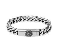 JewelryWe Bracelet Homme Diffuseur d'Huiles Essentielles: Bracelet Saint Michel Archange Arc et Flèche Gourmette Cubaine Acier Inoxydable 316L - Bijou Religieux Chrétien - Cadeau Anniversaire/Père