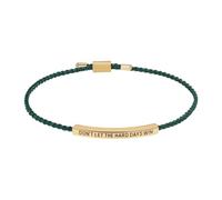 JewelryWe Bracelet Motivation Réglable Unisexe: Bracelet Corde Nylon Tressée Fine Plaque Acier Inoxable Gravée Don t Let The Hard Days Win, Style Minimaliste,Cadeau Anniversaire Noël pour Homme Femme