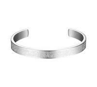 JewelryWe Bracelet Palestine Acier Inoxydable: Bracelet Jonc Ouvert Musulman Ayatul Kursi Calligraphie Arabe Bijoux Islamique Homme Femme, Cadeau Éthique, Coran, Mariage, Ramadan, Palestine