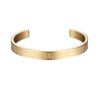 JewelryWe Bracelet Palestine Acier Inoxydable: Bracelet Jonc Ouvert Musulman Ayatul Kursi Calligraphie Arabe Bijoux Islamique Homme Femme, Cadeau Éthique, Coran, Mariage, Ramadan, Palestine