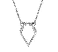 JewelryWe Collier Porte-Bague en Acier Inoxydable : Pendentif Femme Géométrique Triangle Moderne - Bijou Pratique pour Alliance ou Bague de Fiançailles, Cadeau pour Infirmière, Médecin ou Amour