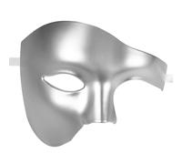 JewelryWe Masque Carnaval Venitien Plastique: Masque Vénitien Homme Demi-masque Fantôme de l’Opéra pour Déguisement Bal de Maquillage Mascarade - Cadeau Homme