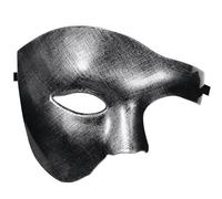 JewelryWe Masque Carnaval Venitien Plastique: Masque Vénitien Homme Demi-masque Fantôme de l’Opéra pour Déguisement Bal de Maquillage Mascarade - Cadeau Homme