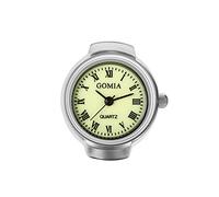 JewelryWe Montre à Bague pour Homme et Femme - Bague Montre Unisexe Anneau Réglable Montre À Quartz (Style F)