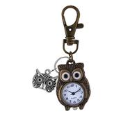 JewelryWe Montre d'Infirmière Homme Femme - Montre de Poche Trendy Fashion Owl Case Digital Scale Dial Backpack Buckle Keychain Pocket Watch (Style A)