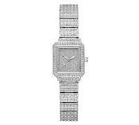 JewelryWe Montre Femme à Bracelet Fantaisie,Montre Femme Carrée Acier Inoxydable Strass Diamant-Analogique Quartz -1 ATM Etanche,Cadeau pour Femme