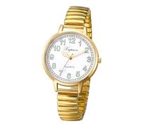 JewelryWe Montre Femme Bracelet Élastique: Montre Extenible Fantaisie en Acier Inoxydable Gros Cadran avec Index Grands Chiffres Luminescent Facile à Lire - Cadeau Femme Anniversaire Fête des Mères