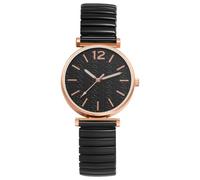 JewelryWe Montre Femme Bracelet Extensible: Montre Elastique Fantaisie Analogique Quartz en Acier Inoxydable Échelle à Barres Minimaliste Élégant - Cadeau Femme Anniversaire Fête des Mères