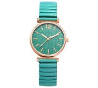 JewelryWe Montre Femme Bracelet Extensible: Montre Elastique Fantaisie Analogique Quartz en Acier Inoxydable Échelle à Barres Minimaliste Élégant - Cadeau Femme Anniversaire Fête des Mères