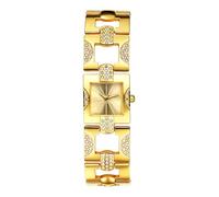 JewelryWe Montre Femme Bracelet Fantaisie: Montre Femme Rectangulaire Acier Inoxydable Analogique Quartz avec Diamant Strass Cadran Carré Élégant Brillant - Cadeau Fête des Mères Anniversaire