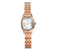 JewelryWe Montre Femme Ovale Quartz: Montre Bracelet Femme Acier Inoxydable Fantaisie, Petit Cadran Chiffres Romains Élégant Lisible, Style Chic Raffiné, Cadeau Anniversaire Noël Fête des Mères